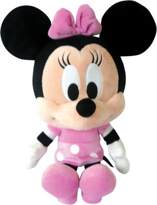 Giocattoli molli della peluche di Disney di rosa del giocattolo di Minnie Mouse della grande testa con il logo su ordinazione