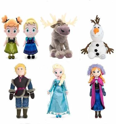 Giocattoli della peluche farciti fumetto dei caratteri della serie completa della famiglia congelati Disney per la raccolta