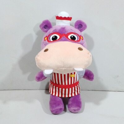 Il documento personale McStuffins di Disney stringe a sé & abbraccia i giocattoli della peluche dell'ippopotamo di Hallie