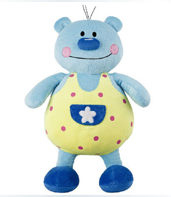 Giocattoli blu della peluche musica del bambino/del bambino su misura per presto imparare