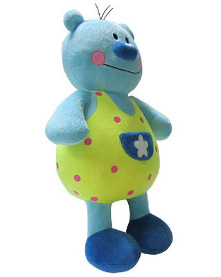Giocattoli blu della peluche musica del bambino/del bambino su misura per presto imparare