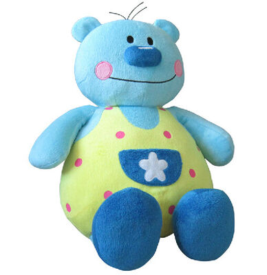 Giocattoli blu della peluche musica del bambino/del bambino su misura per presto imparare