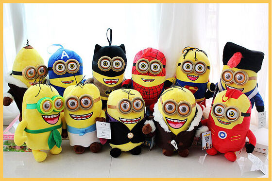 Spregevole me 3 servi con 3D osservo/uomo eccellente dei giocattoli peluche dei vendicatori/eroe eccellente, Batchman, Iron Man, Spiderman