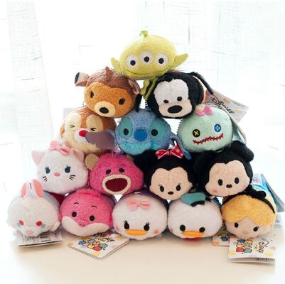 Giocattoli caldi della peluche della raccolta di Disney Tsum Tsums per la borsa di Keychain del pulitore dello schermo del telefono cellulare