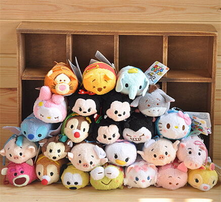 Giocattoli caldi della peluche della raccolta di Disney Tsum Tsums per la borsa di Keychain del pulitore dello schermo del telefono cellulare