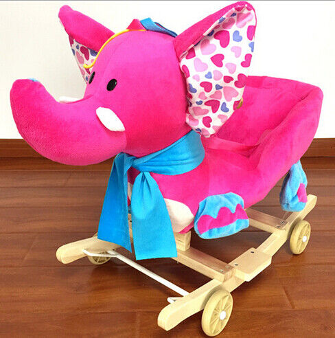 SGS amichevole eco- di Elephent 60*33*55cm del bambino di oscillazione del giocattolo animale verde rosa adorabile della sedia SUO