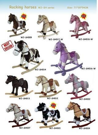 Giocattoli svegli del bambino della raccolta del cavallo a dondolo della peluche per il giro dei bambini sul gioco