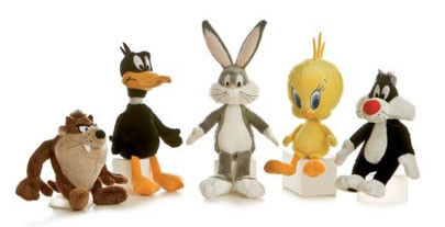 La peluche Looney originale del fumetto della famiglia di arie gioca gli animali farciti svegli