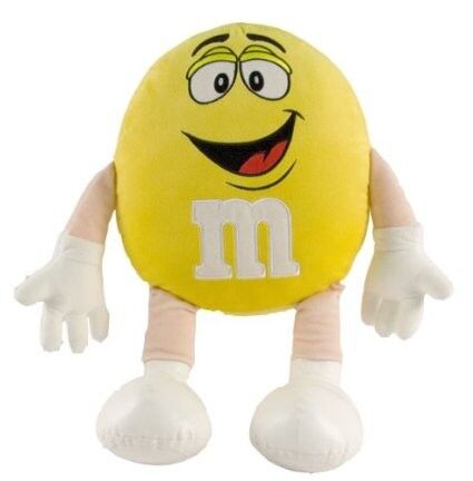 La peluche gialla del fumetto degli animali farciti del M&M dei bambini gioca Eco amichevole