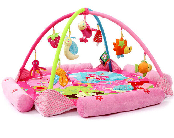 Stuoia felice del gioco di attività del bambino delle palestre del gioco del bambino di rosa di giardino del fiore