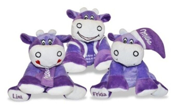 Giocattoli porpora a 8 pollici della peluche dell'animale farcito della mucca di Milka piccoli per i bambini, bambini