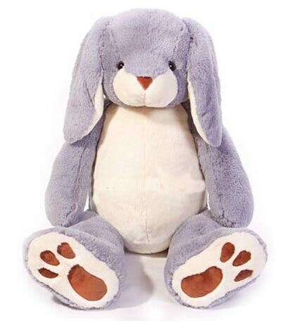 La peluche personale gioca gli animali farciti grigi dei coniglietti di pasqua con il cotone di 100% pp